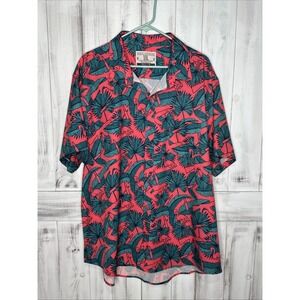 Savage Tacticians Shirt Men's XXL Pink Hawaiian Flamingo Guns Military Tactical